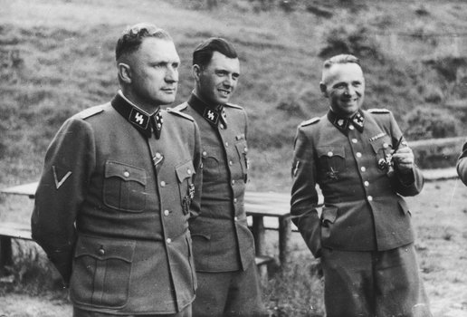 Richard Baer, Josef Mengele, Rudolf Hoess, Auschwitz.